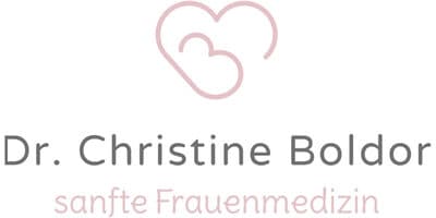 Logo von Dr. Christine Boldor mit Herzsymbol und dem Schriftzug „sanfte Frauenmedizin“.